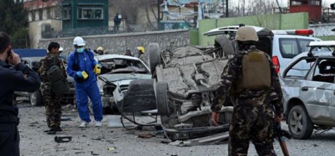Bomb goes off near Afghan parliament in Kabul, at least three soldiers wounded